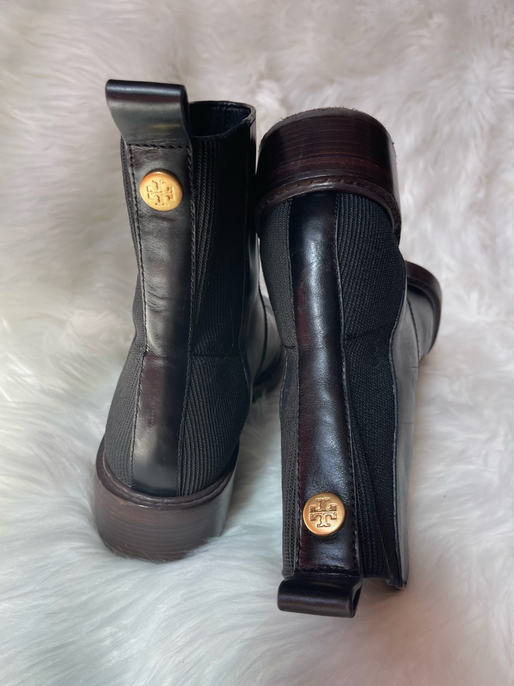 Tory Burch Sierra Antik Chelsea Boots Black Leather Women’s 9.5 Style 84888 - Picture 7 of 13